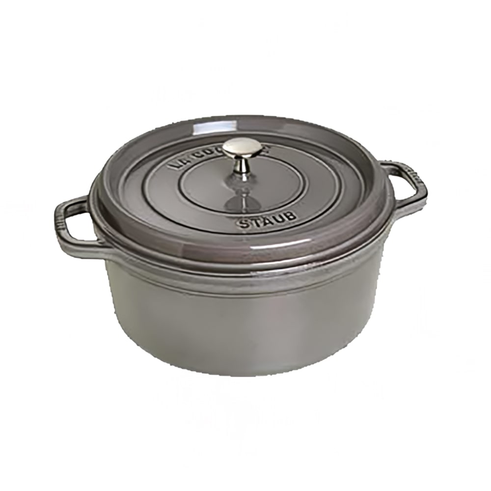 Staub 2 3/4 qt Enameled Cast Iron Cocotte w/ Lid, Graphite Gray (1003917)