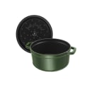 Staub 2 3/4 qt Enameled Cast Iron Cocotte w/ Lid, Basil (1003969) thumbnail 3