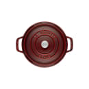 Staub 2 3/4 qt Enameled Cast Iron Cocotte w/ Lid, Grenadine (1003971) thumbnail 2