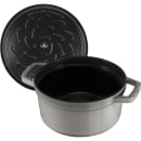 Staub 5 1/2 qt Enameled Cast Iron Cocotte w/ Lid, Graphite Gray (1003923) thumbnail 2