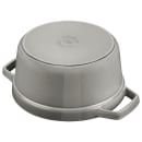 Staub 5 1/2 qt Enameled Cast Iron Cocotte w/ Lid, Graphite Gray (1003923) thumbnail 4