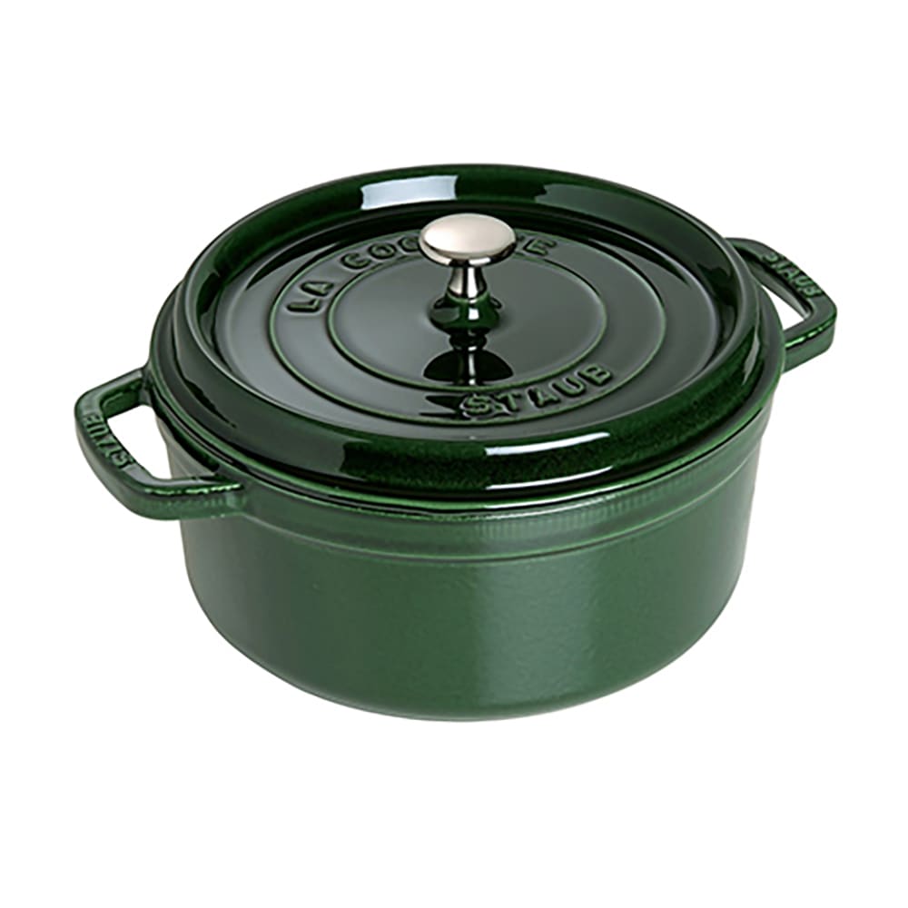 Staub 5 1/2 qt Enameled Cast Iron Cocotte w/ Lid, Basil (1003977)