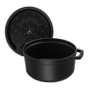 Staub 7 qt Enameled Cast Iron Cocotte w/ Lid, Black Matte (1003207) thumbnail 2
