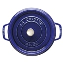 Staub 7 qt Enameled Cast Iron Cocotte w/ Lid, Dark Blue (1004301) thumbnail 2