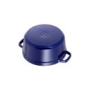 Staub 7 qt Enameled Cast Iron Cocotte w/ Lid, Dark Blue (1004301) thumbnail 3