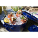 Staub 7 qt Enameled Cast Iron Cocotte w/ Lid, Dark Blue (1004301) thumbnail 5