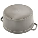Staub 9 qt Enameled Cast Iron Cocotte w/ Lid, Graphite Gray (1004230) thumbnail 4