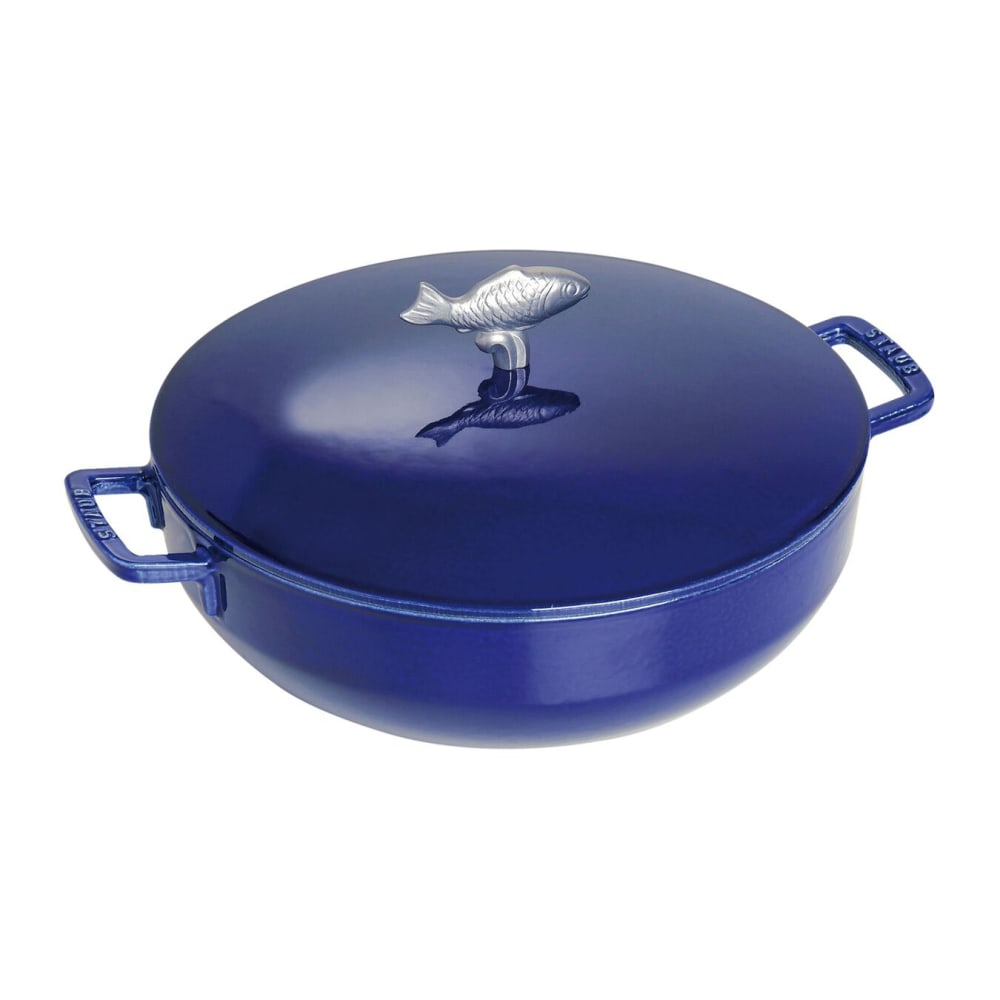 Staub Limited Edition Bouillabaisse Pot w/ 5.75-qt, Fish Knob & Enamel Coated Cast Iron (1004332)