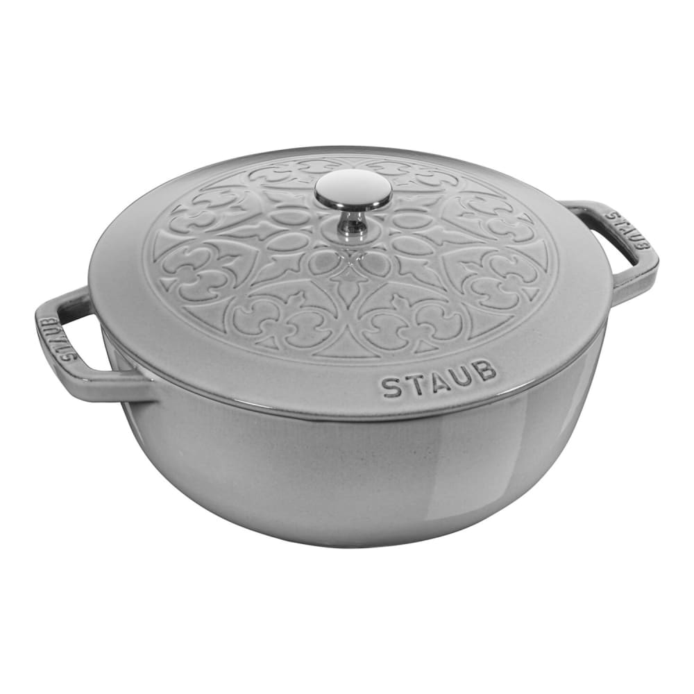 Staub 3 3/4 qt Enameled Cast Iron Cocotte w/ Domed Lid, Graphite Gray (1003840)