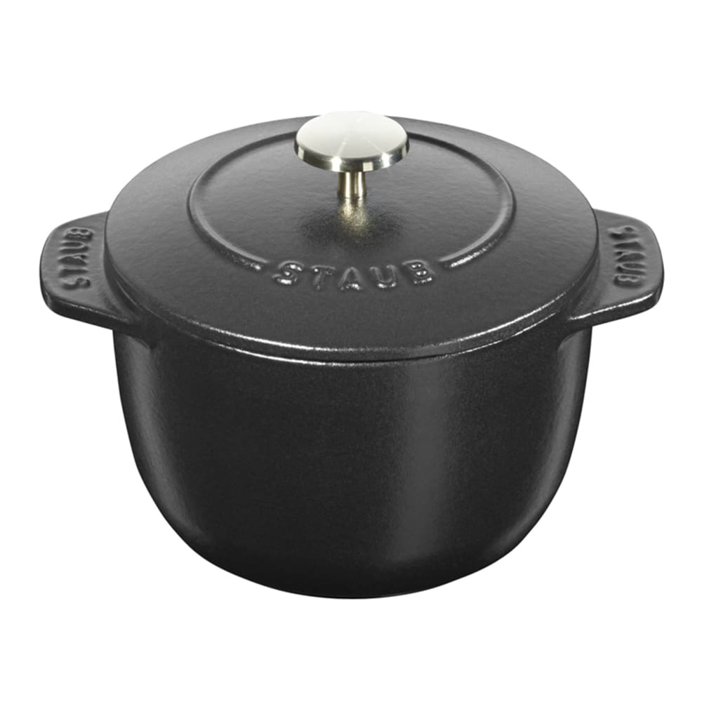 Staub 3/4 qt Enameled Cast Iron Petite French Oven w/ Lid, Matte Black (1004161)