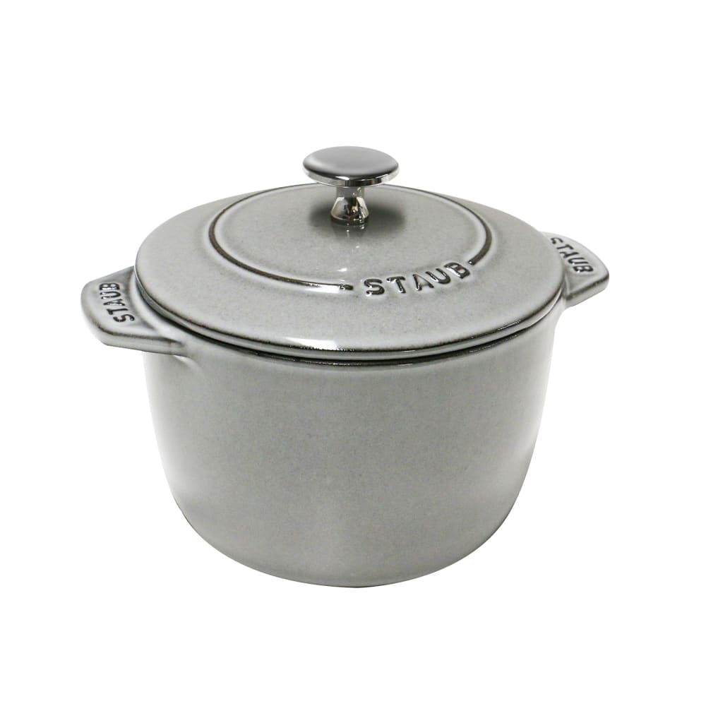 Staub 1 1/2 qt Enameled Cast Iron Petite French Oven w/ Lid, Graphite Gray (1004175)