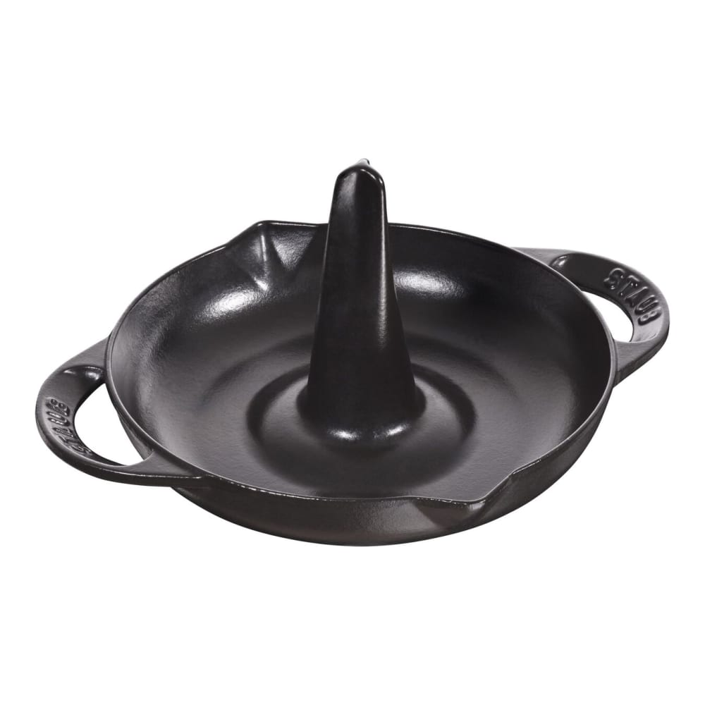 Staub 9 1/2" Enameled Cast Iron Vertical Roaster, Black Matte (1003952)