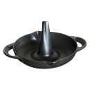 Staub 9 1/2" Enameled Cast Iron Vertical Roaster, Black Matte (1003952) thumbnail 2