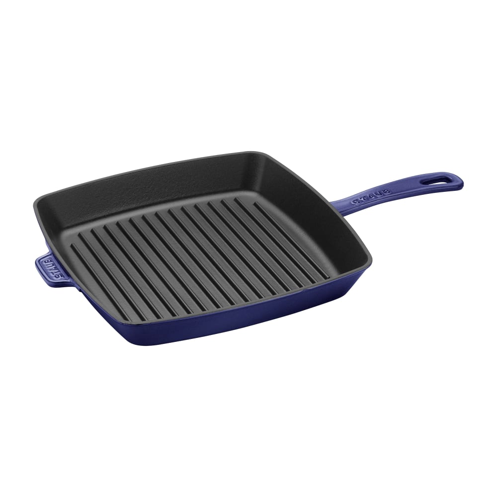 Staub 12" Square Grill Pan w/ Handles - Enameled Cast Iron, Dark Blue (1003328)