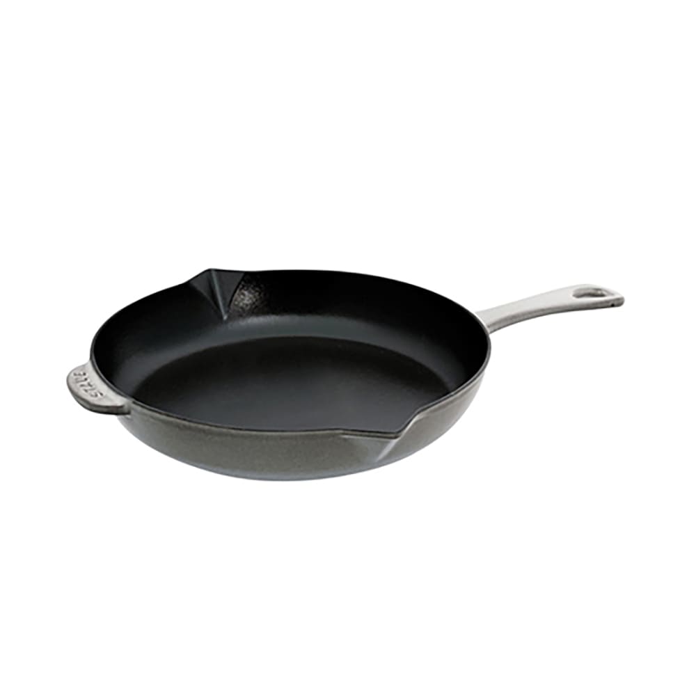 Staub 10" Round Enameled Cast Iron Skillet w/ Handles, Graphite Gray (1004368)