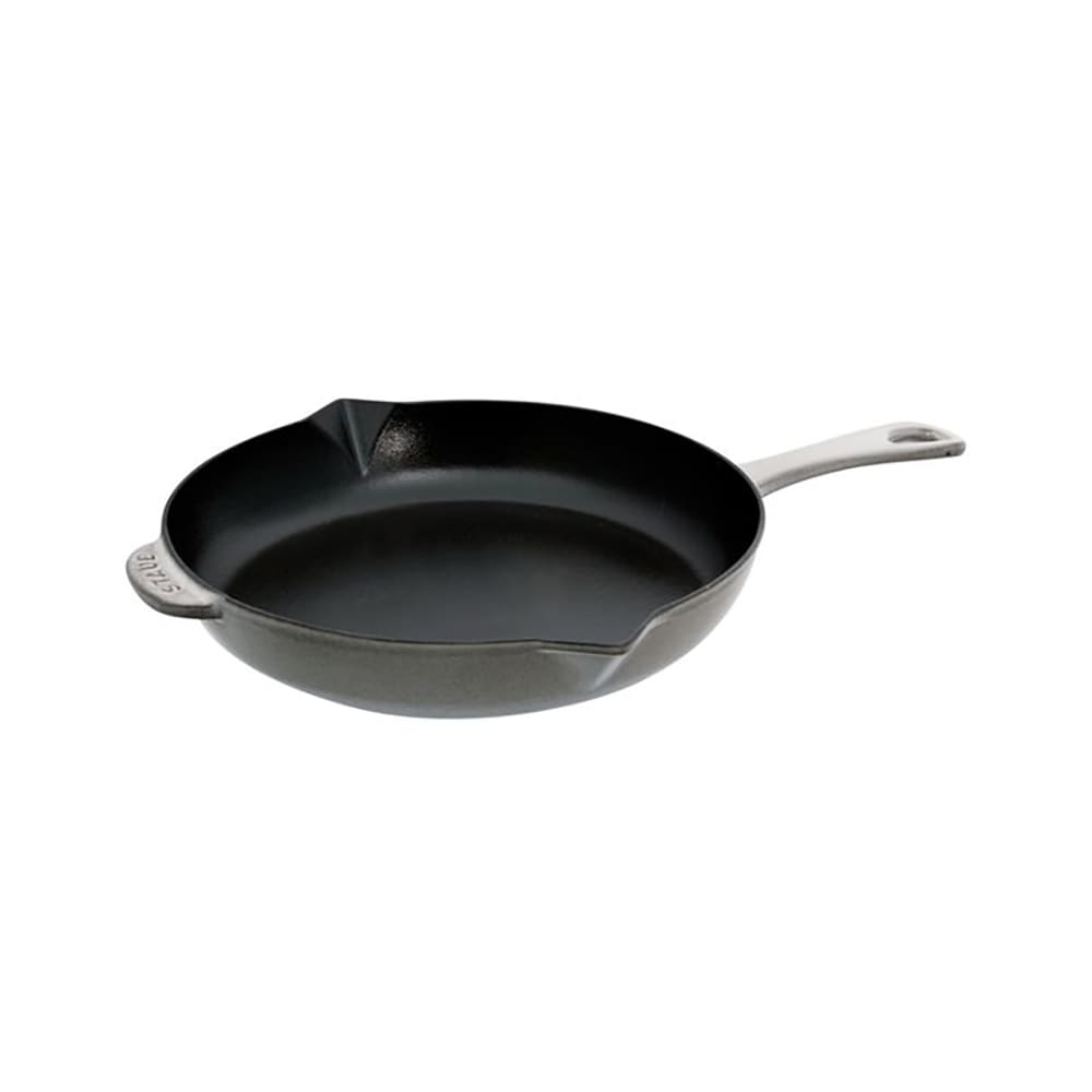 Staub 12" Round Enameled Cast Iron Skillet w/ Handles, Graphite Gray (1004497)