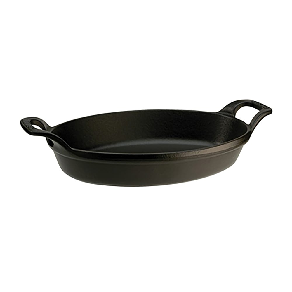 Staub Oval Stackable Dish w/ .75-qt Capacity & Enamel Coated Cast Iron, Black Matte (1004014)