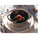 Staub 6 1/2" Enameled Mini Cast Iron Wok w/ Lid, Black Matte (1004675) thumbnail 3