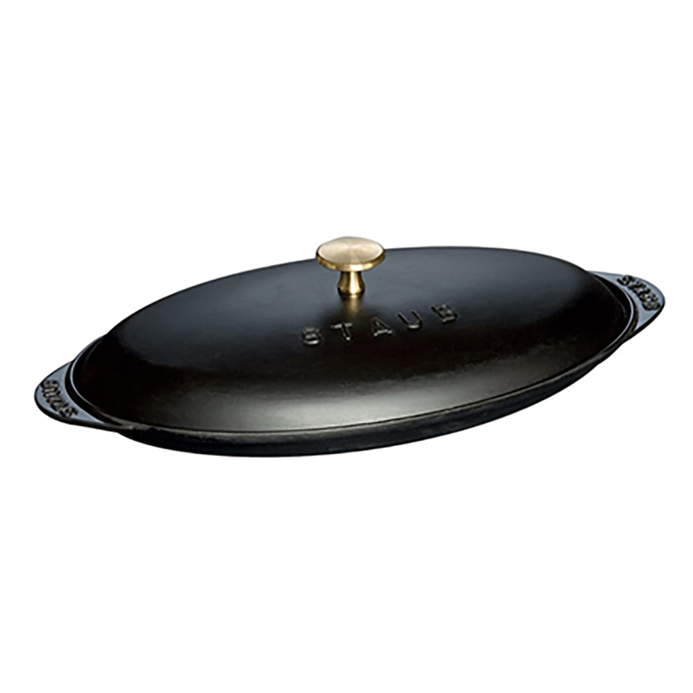 Staub Fish Pan w/ .75-qt Capacity & Enamel Coated Cast Iron, Black (1004024)