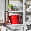Staub 4 Piece Cast Iron Set w/ Universal Lid, Cherry (1021321) thumbnail 11