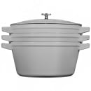 Staub 4 Piece Cast Iron Set w/ Universal Lid, Graphite Grey (1010767) thumbnail 2