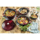 Staub 4 Piece Cast Iron Set w/ Universal Lid, Grenadine (1010768) thumbnail 4