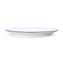 Mikasa Hospitality 13 3/4" Oval Bistro Entree Coupe Plate - Porcelain, Blue Pinstripe (5256517) thumbnail 2