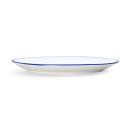 Mikasa Hospitality 14" Oval Bistro Entree Coupe Plate - Porcelain, Blue Pinstripe (5256519) thumbnail 2