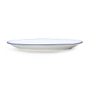 Mikasa Hospitality 16" Oval Bistro Entree Coupe Plate - Porcelain, Blue Pinstripe (5256521) thumbnail 2