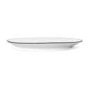Mikasa Hospitality 13 3/4" Oval Bistro Plate - Porcelain, Black Pinstripe (5260393) thumbnail 2