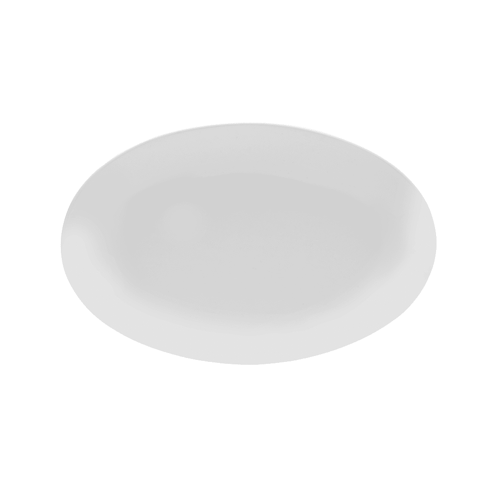 Mikasa Hospitality 13 3/4" Oval Bistro Blanc Plate - Porcelain, White (5292233)