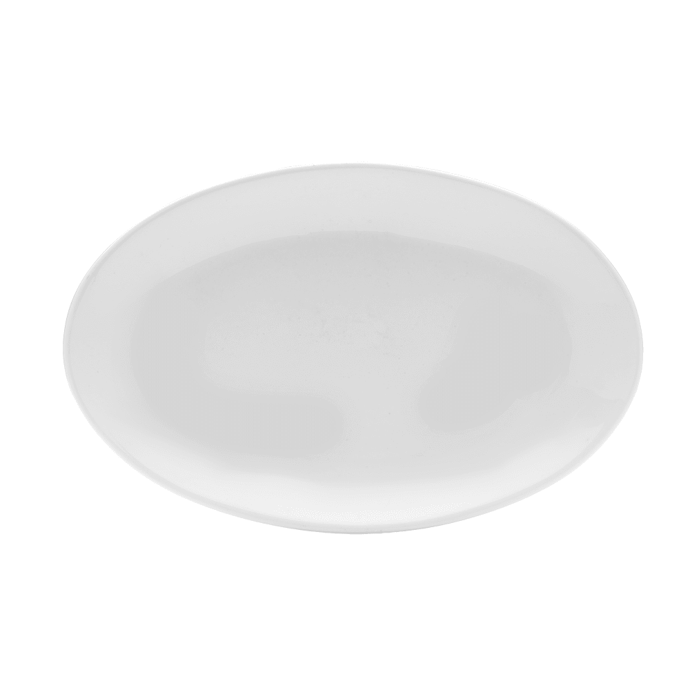Mikasa Hospitality 9 3/4" Oval Bistro Blanc Plate - Porcelain, White (5292238)