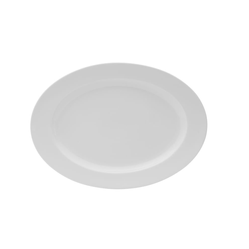 Mikasa Hospitality 15" Oval Galleria Plate - Porcelain, White (5302628)