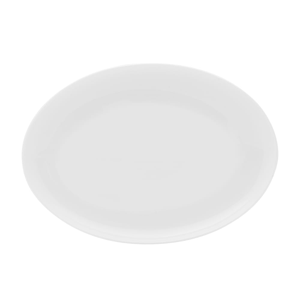 Mikasa Hospitality 13 7/10" x 9 3/5" Oval Galleria Platter - Porcelain, White (5302867)