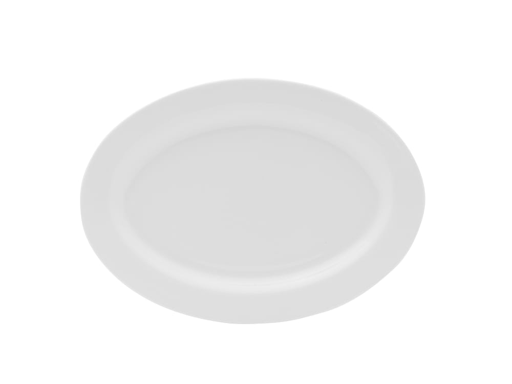 Mikasa Hospitality 10" x 7" Oval Lola Platter - Bone China, White (5304733)