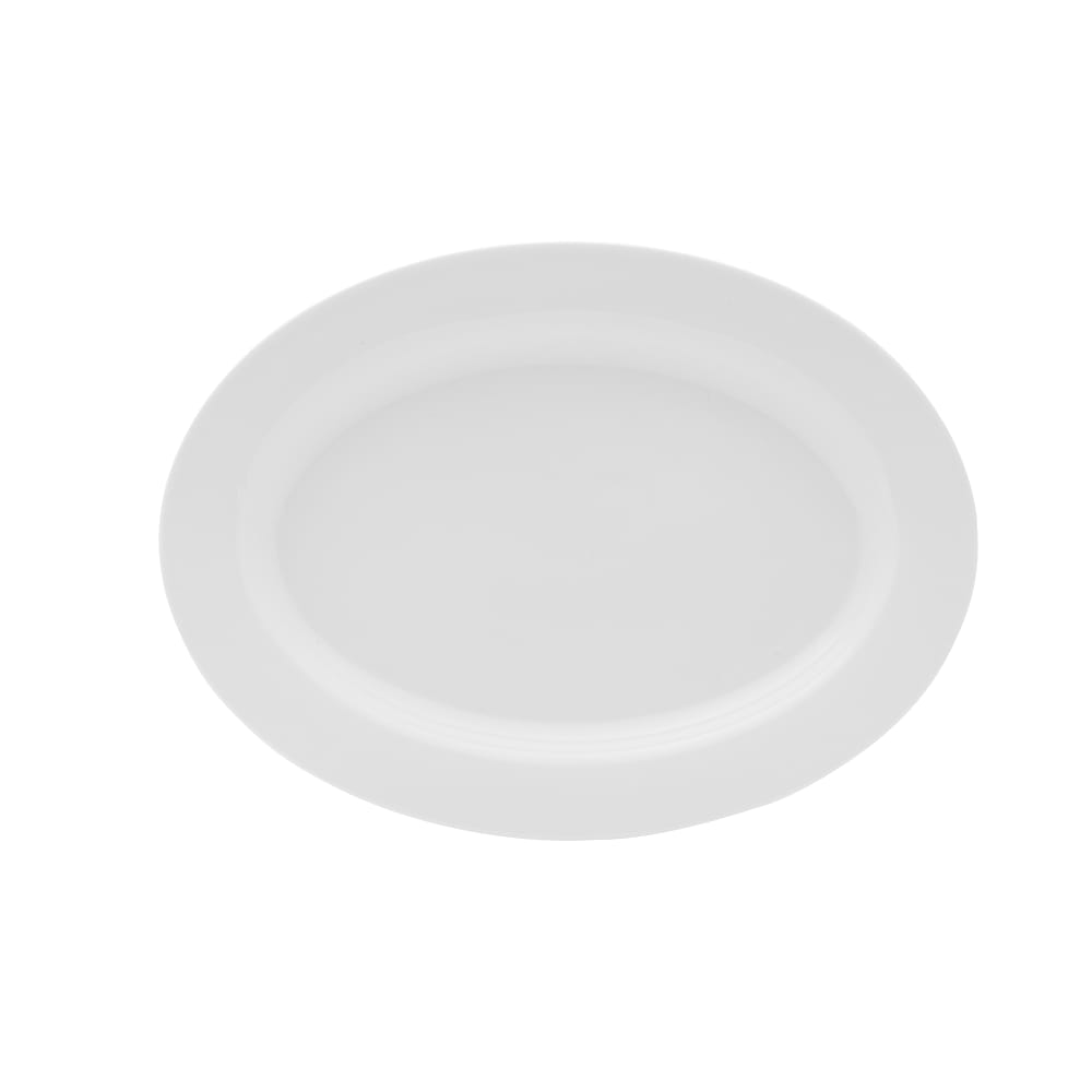 Mikasa Hospitality 12" x 9" Oval Lola Platter - Bone China, White (5304739)