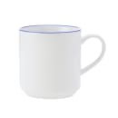 Mikasa Hospitality 11 4/5 oz Bistro Mug - Porcelain, Blue Pinstripe (5305730) thumbnail 2