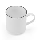 Mikasa Hospitality 11 4/5 oz Bistro Mug - Porcelain, Black Pinstripe (5305834) thumbnail 2