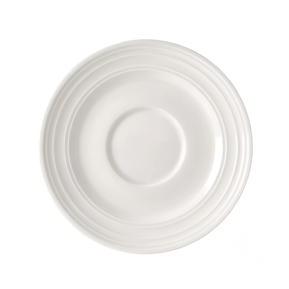 Mikasa Hospitality 5 1/5" Round Melinda Espresso Saucer - Bone China, White (5309150)