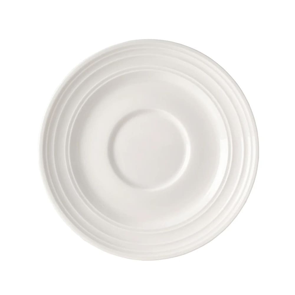 Mikasa Hospitality 6 1/5" Round Melinda Espresso Saucer - Bone China, White (5309156)