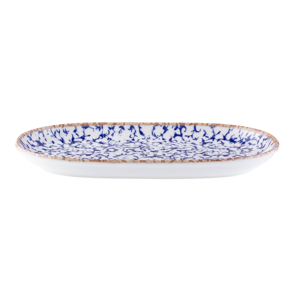 Mikasa Hospitality 4 5/8" x 7 1/4" Oval Venezia Platter - Fine China, Blue (5316012)