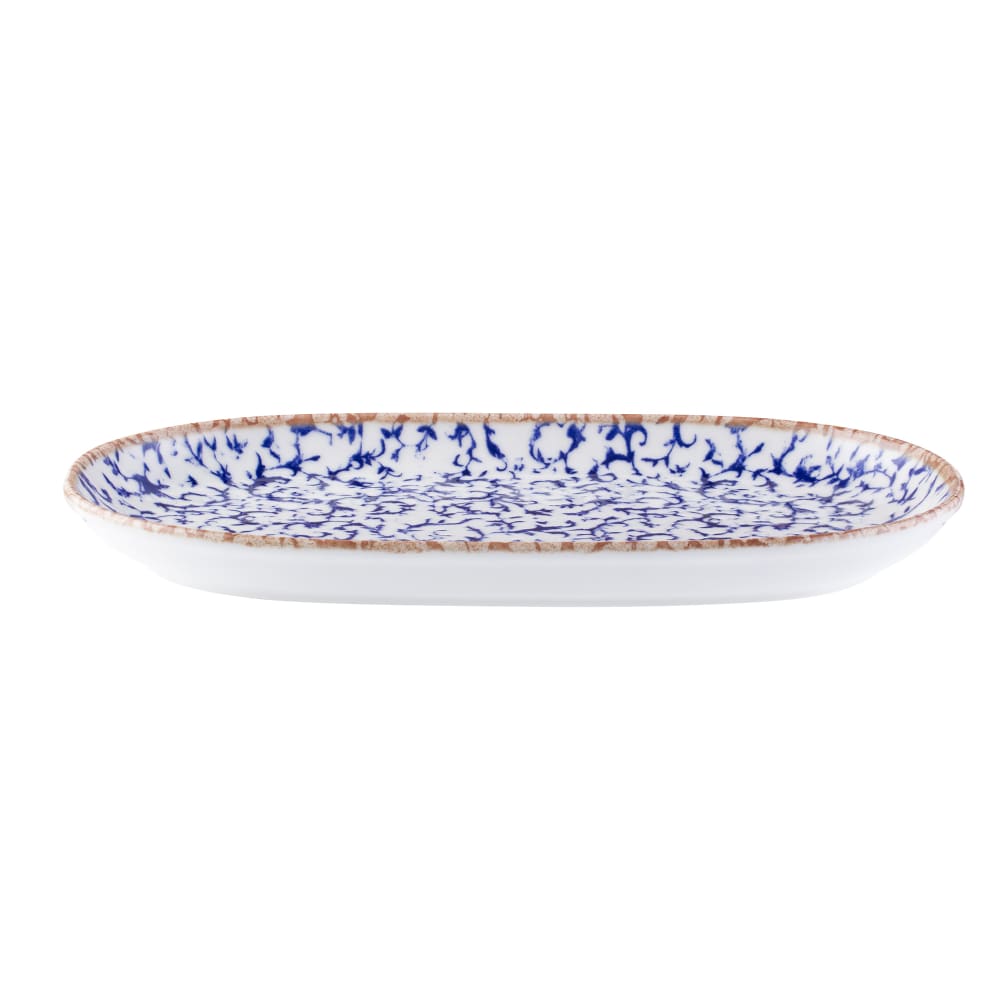 Mikasa Hospitality 7 3/16" x 11 3/16" Oval Venezia Platter - Fine China, Blue (5316014)