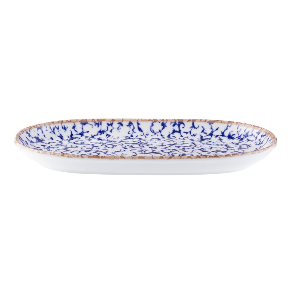 Mikasa Hospitality 9 9/16" x 14 5/8" Oval Venezia Platter - Fine China, Blue (5316016)
