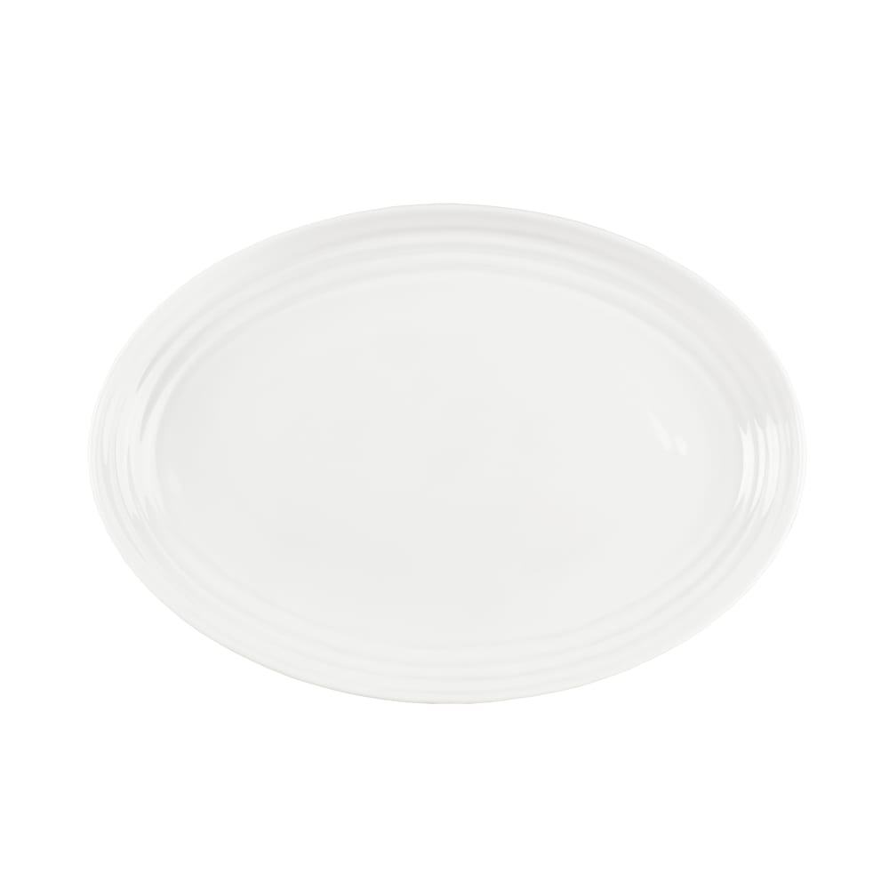 Mikasa Hospitality 12" x 8 7/10" Oval Terrace Platter - Bone China, White (5316017)