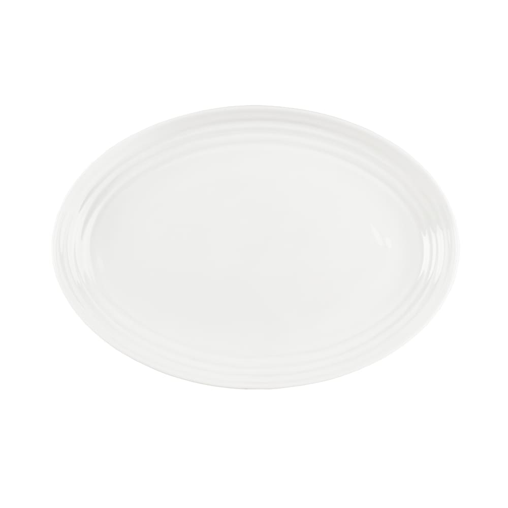 Mikasa Hospitality 13 1/2" x 9 7/10" Oval Terrace Platter - Bone China, White (5316018)