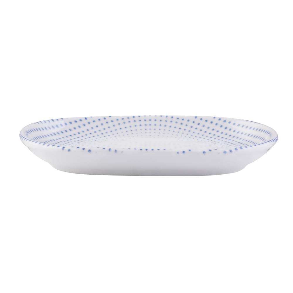 Mikasa Hospitality 4 5/8" x 7 1/4" Oval Harmony Platter - Fine China, Blue (5316066)