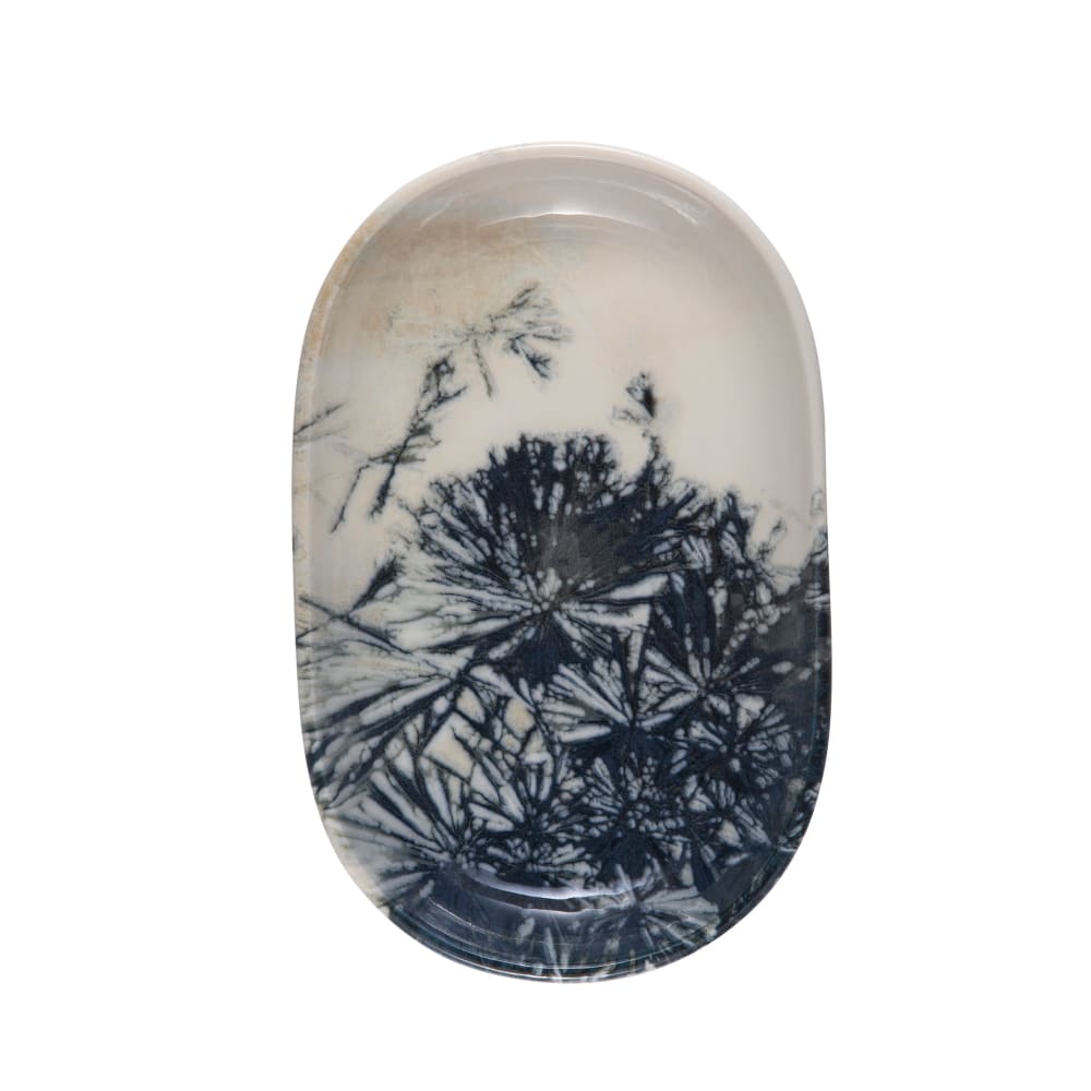 Mikasa Hospitality 8 7/16" x 3 3/16" Oval Aventurin Platter - Fine China, Blue (5316116)