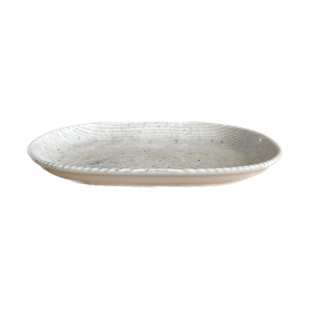 Mikasa Hospitality 8 7/16" x 13" Oval Grigio Platter - Fine China, Brown (5316201)