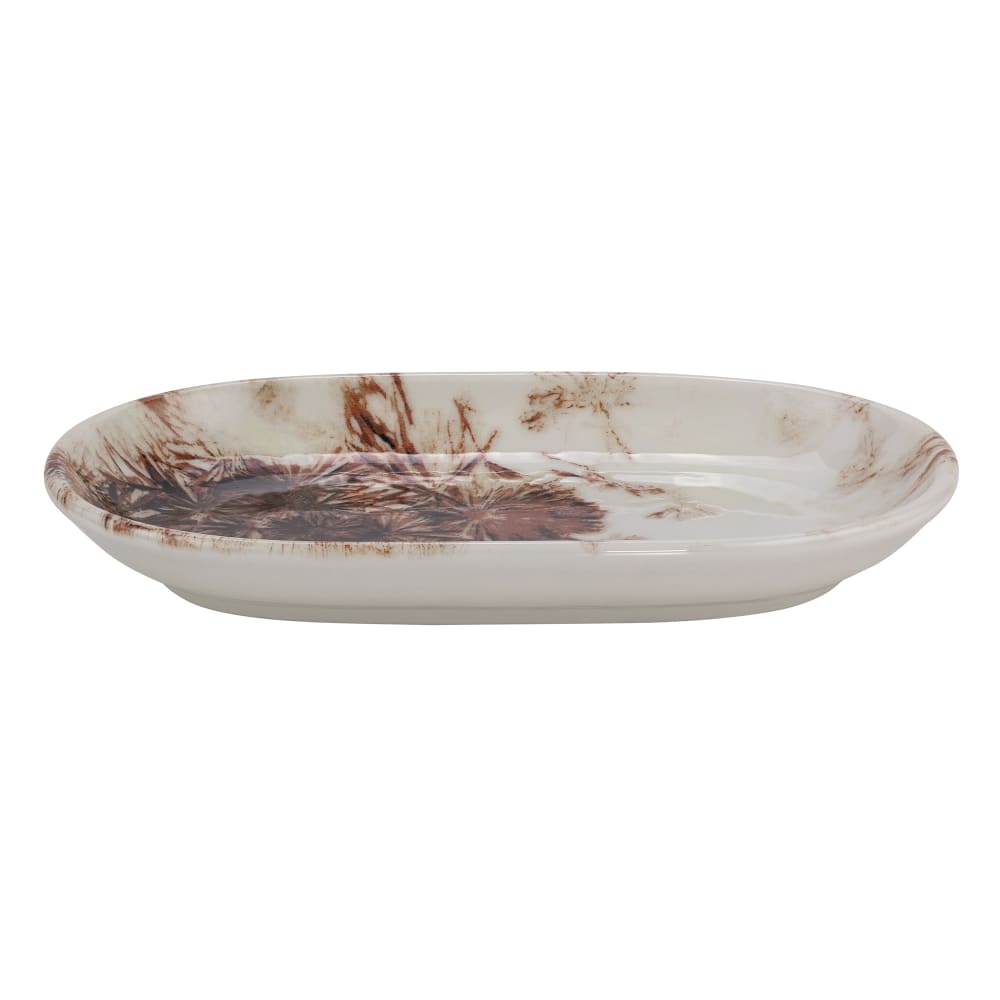 Mikasa Hospitality 9 9/16" x 14 9/16" Orion Grigio Platter - Fine China, Brown (5316283)