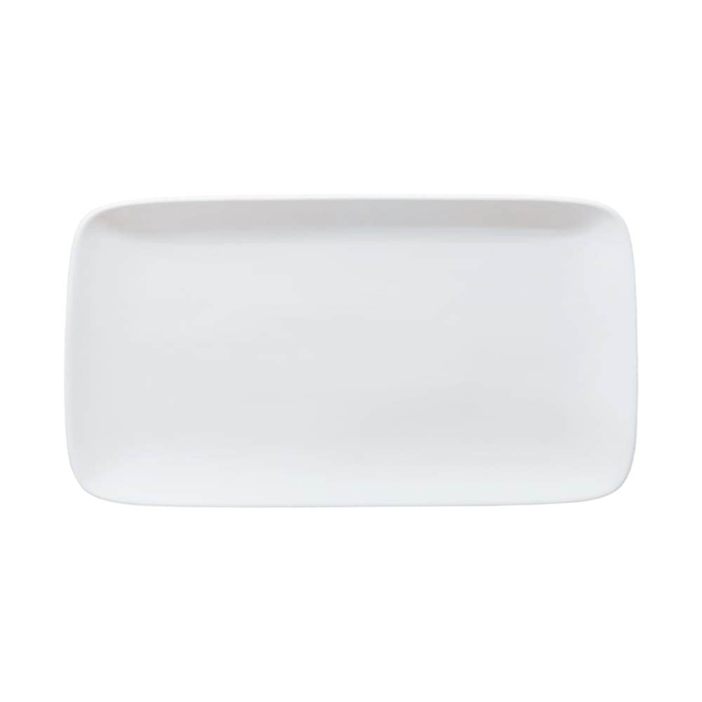 Mikasa Hospitality 12 4/5" x 6" Rectangular Malet Platter - Vegan Bone China, White (5321086)